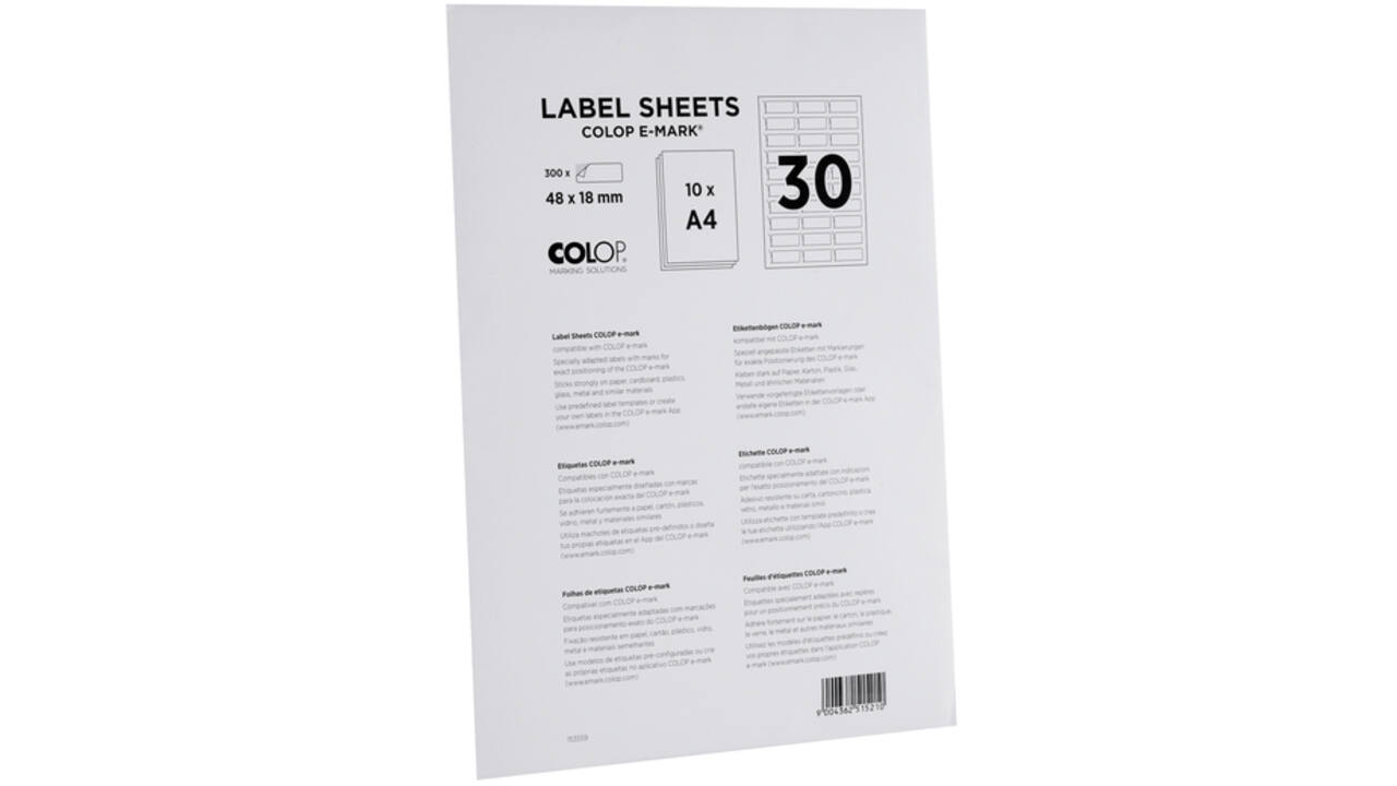 Tekststempel Colop E-Mark labels