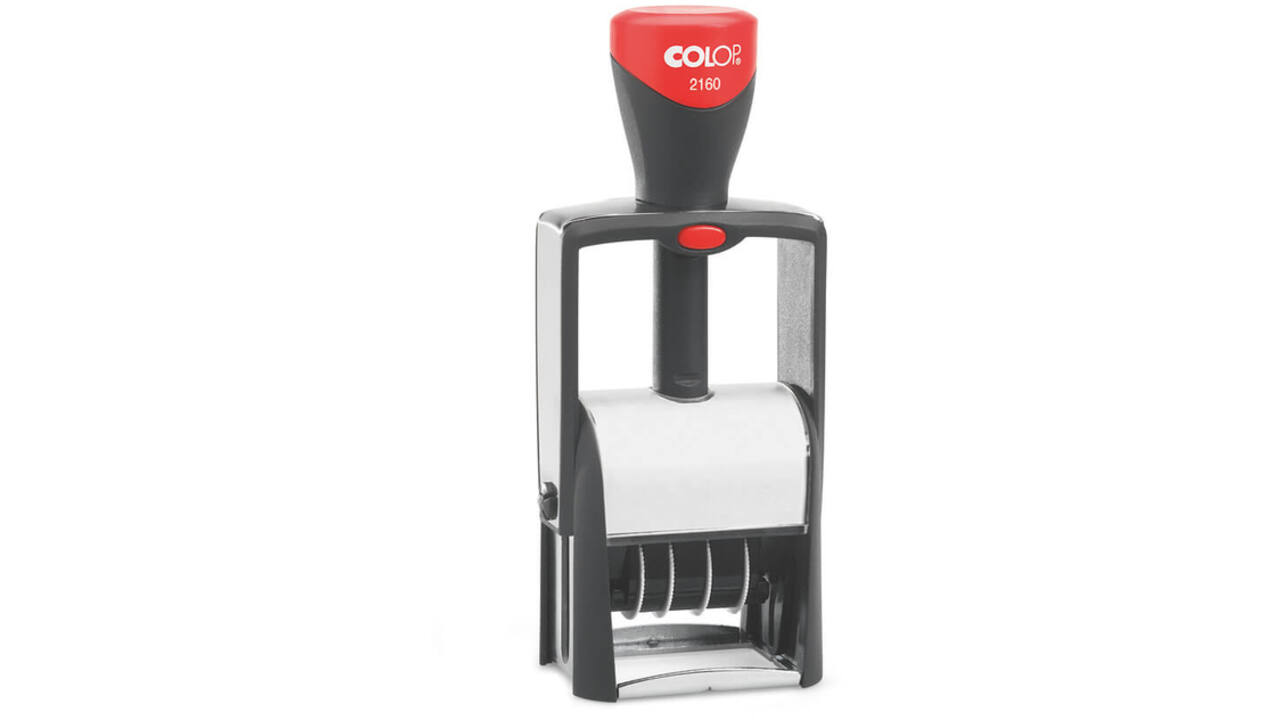Woord-datumstempel Colop 2160 personaliseerbaar 24x41