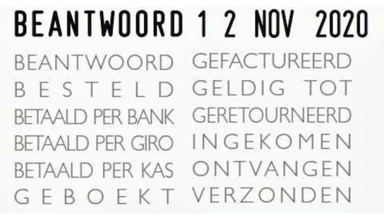 Woord-datumstempel Colop 04000 met 12 teksten