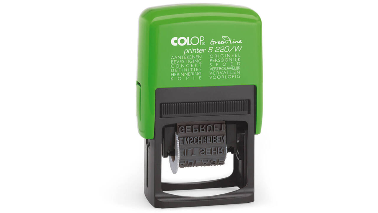 Woordstempel Colop 220W green line