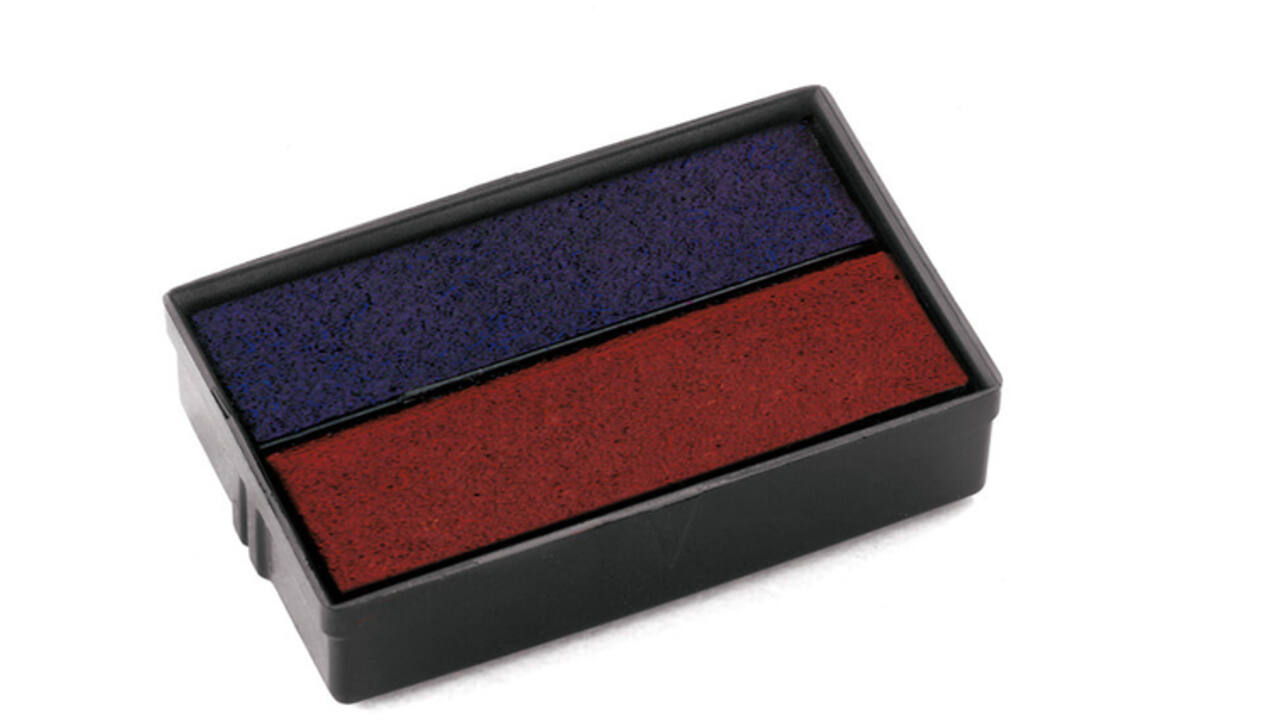 Stempelkussen Colop 6E/10 rood blauw