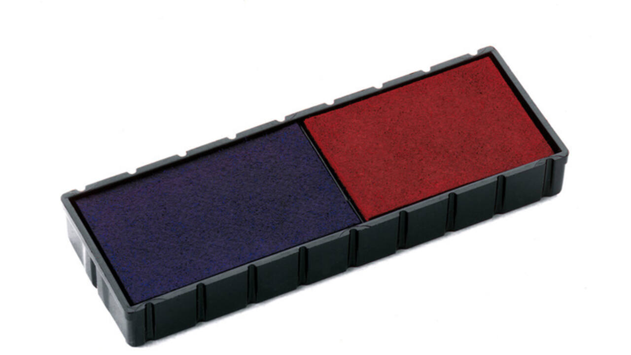 Stempelkussen Colop 6E/12 rood blauw