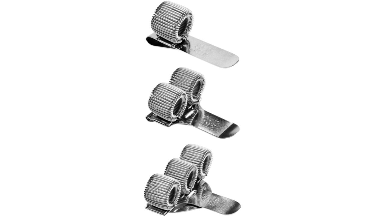 Penhouder Terry clip voor 1 pen/potlood zilverkleurig