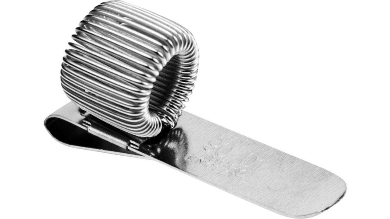 Penhouder Terry clip voor 1 pen/potlood zilverkleurig