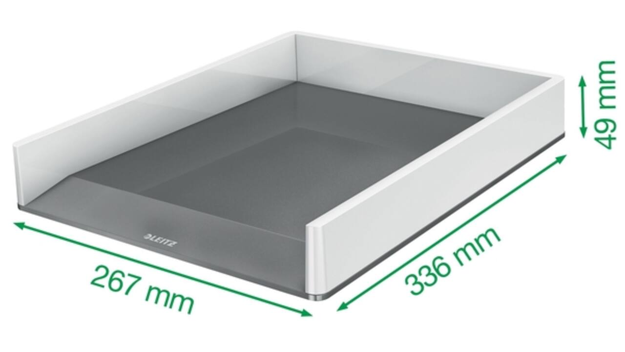 Brievenbak Leitz Wow A4 wit/grijs