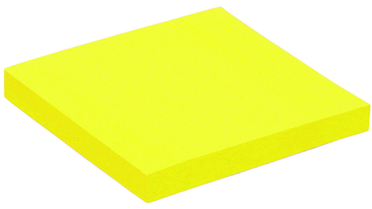 Memoblok Quantore 76x76mm neon geel