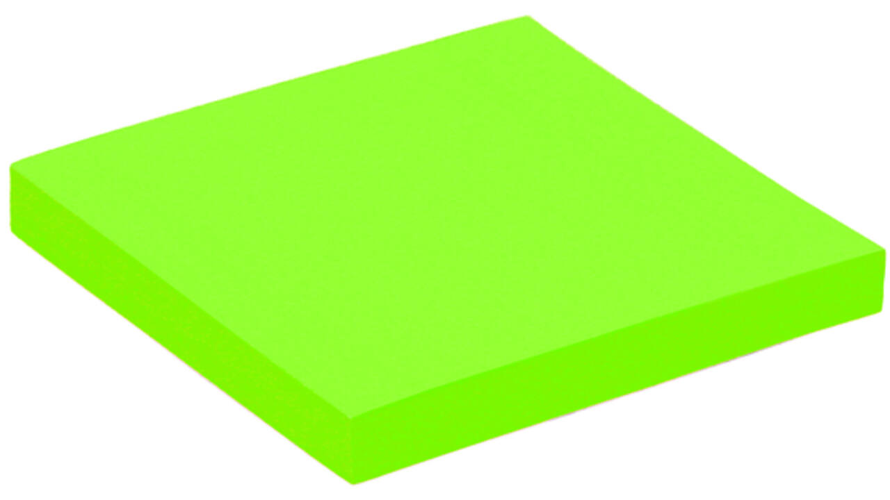 Memoblok Quantore 76x76mm neon groen