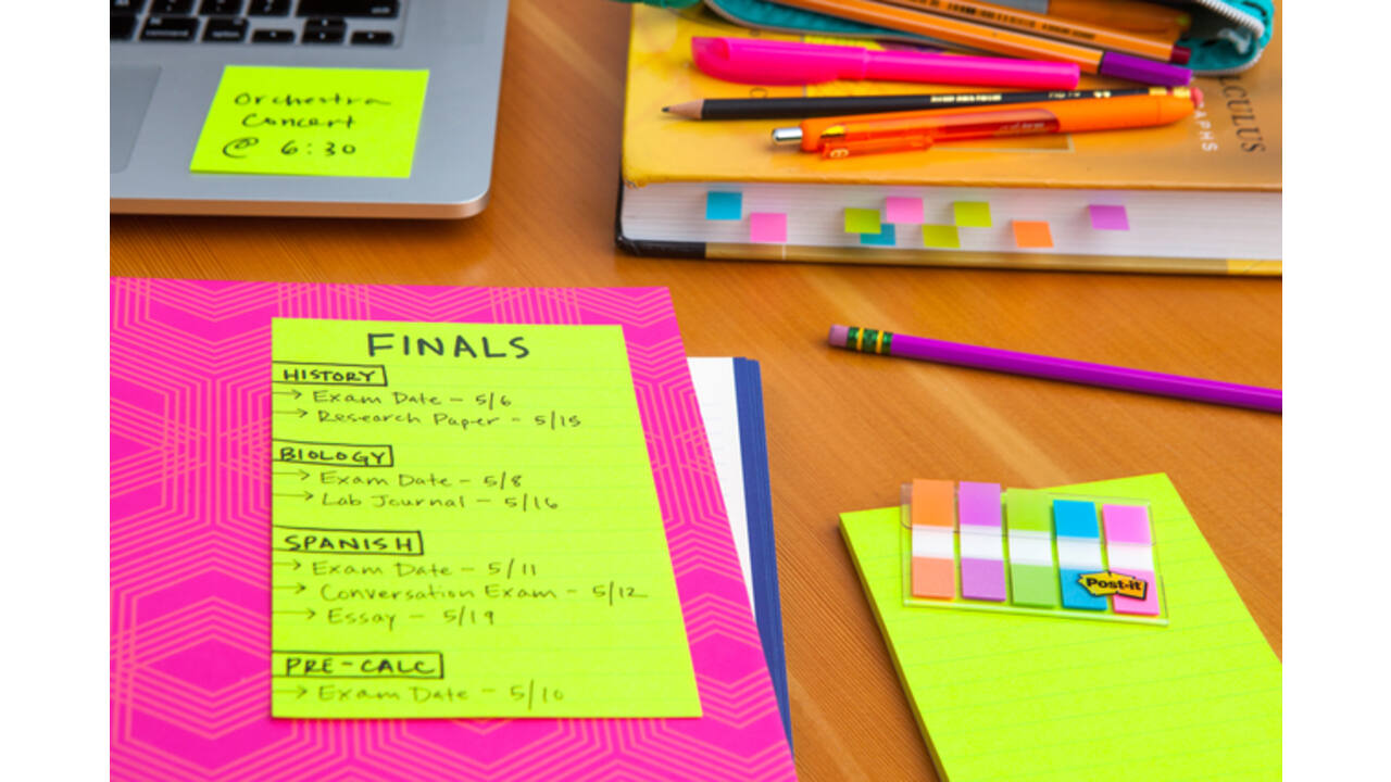 Memoblok Post-it 660 Super Sticky 102x152mm lijn rainbow