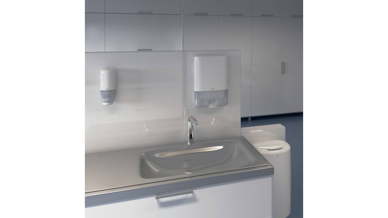 Afvalbak Tork B1 Elevation Flexibele montage 50 liter wit 563000