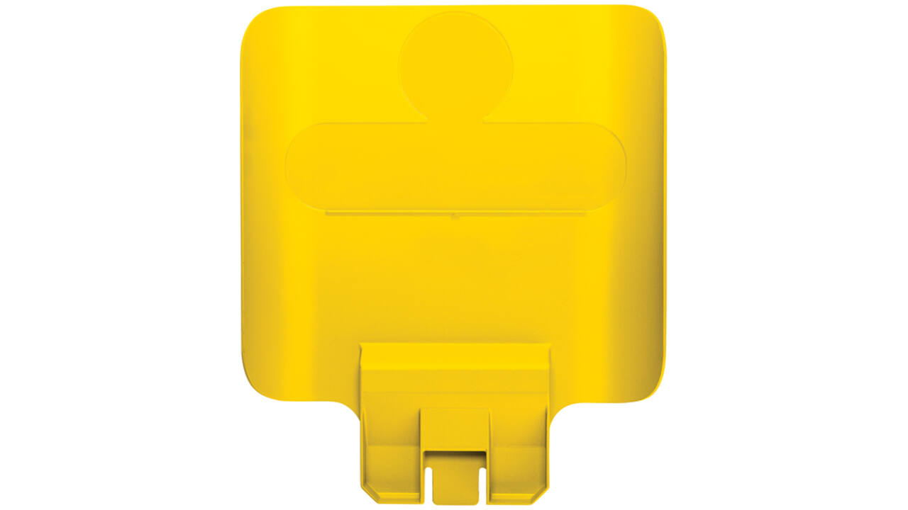 Paneel Rubbermaid Slim Jim Recyclestation voor label geel