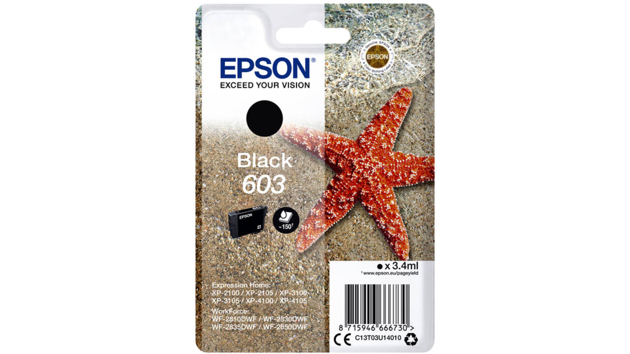 Inktcartridge Epson 603 T03U1 zwart