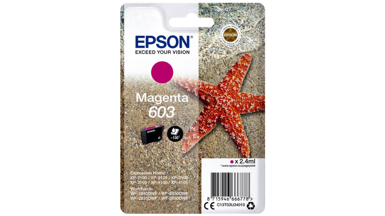 Inktcartridge Epson 603 T03U3 rood