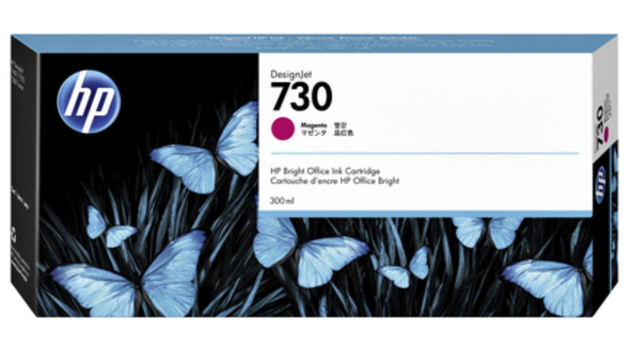 Inktcartridge HP P2V69A 730 300ml rood