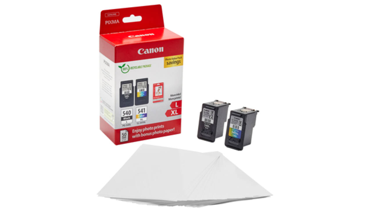 Inktcartridge Canon PG-540L CL-541XL zw+kl+papier