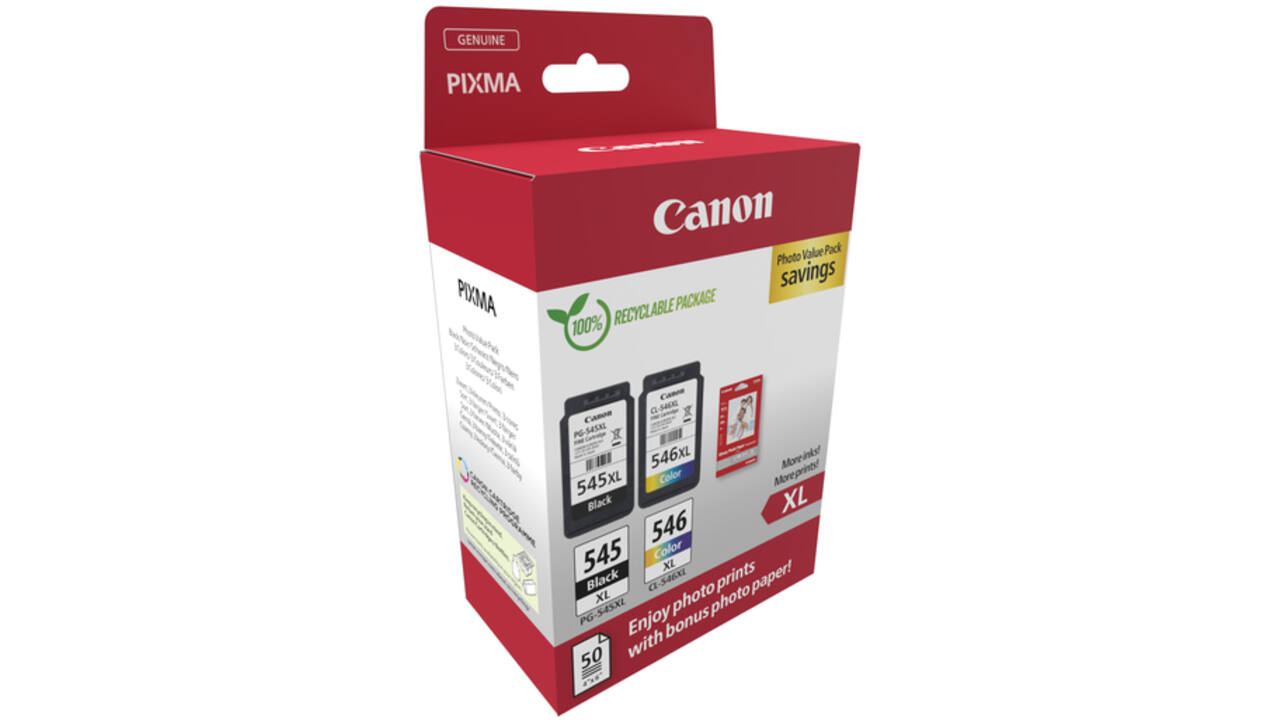 Inktcartridge Canon PG-545XL + CL-546XL zwart + kleur