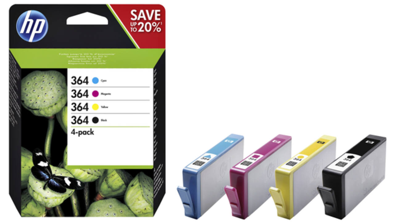 Inktcartridge HP N9J73AE 364 zwart + 3 kleuren