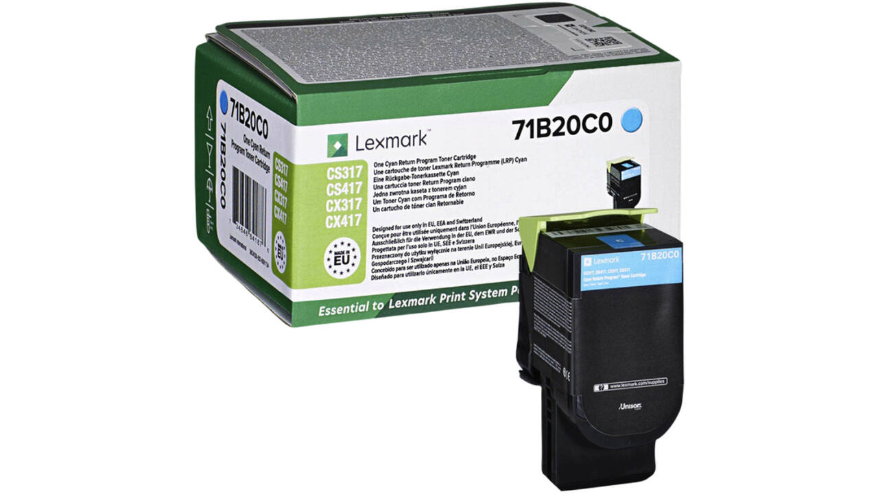Tonercartridge Lexmark 71B20C0 blauw
