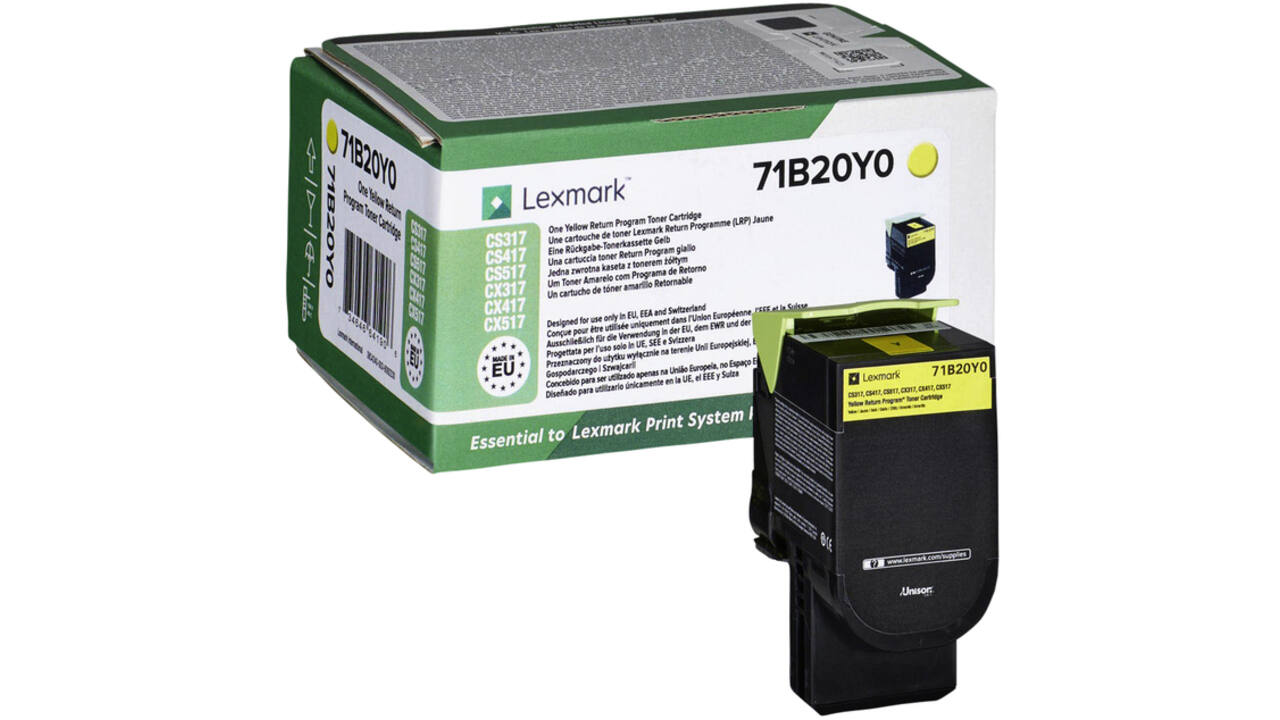 Tonercartridge Lexmark 71B20Y0 geel