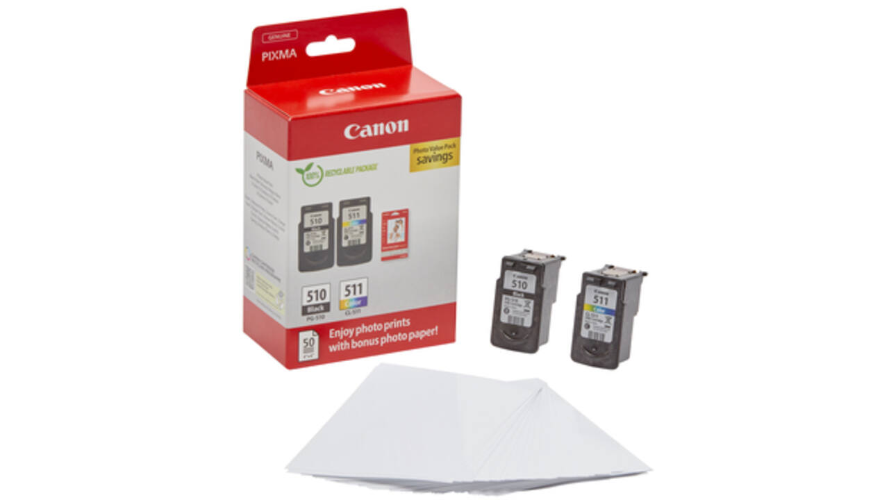 Inktcartridge Canon PG-510 + CL-511 zwart + kleur