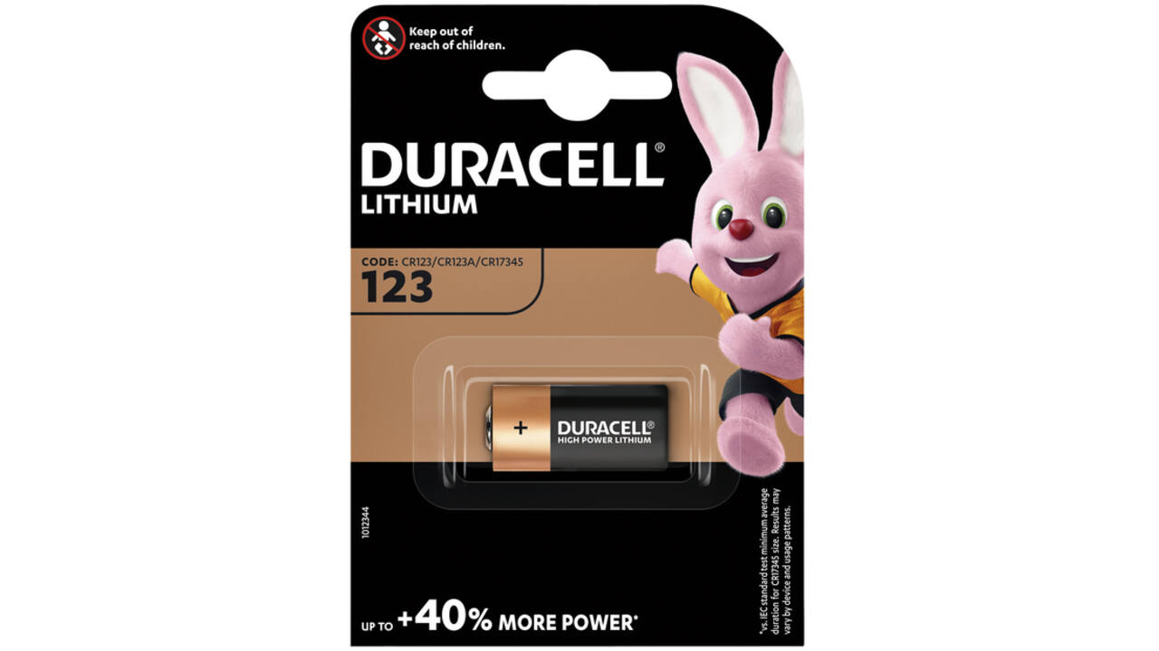 Batterij Duracell 1xCR123 high power lithium