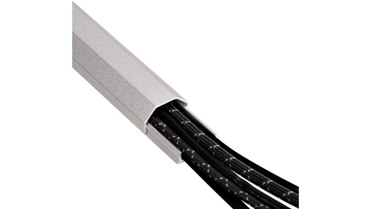 Kabelkanaal Hama hoekig 110/3,3/1,7 cm aluminium zilver