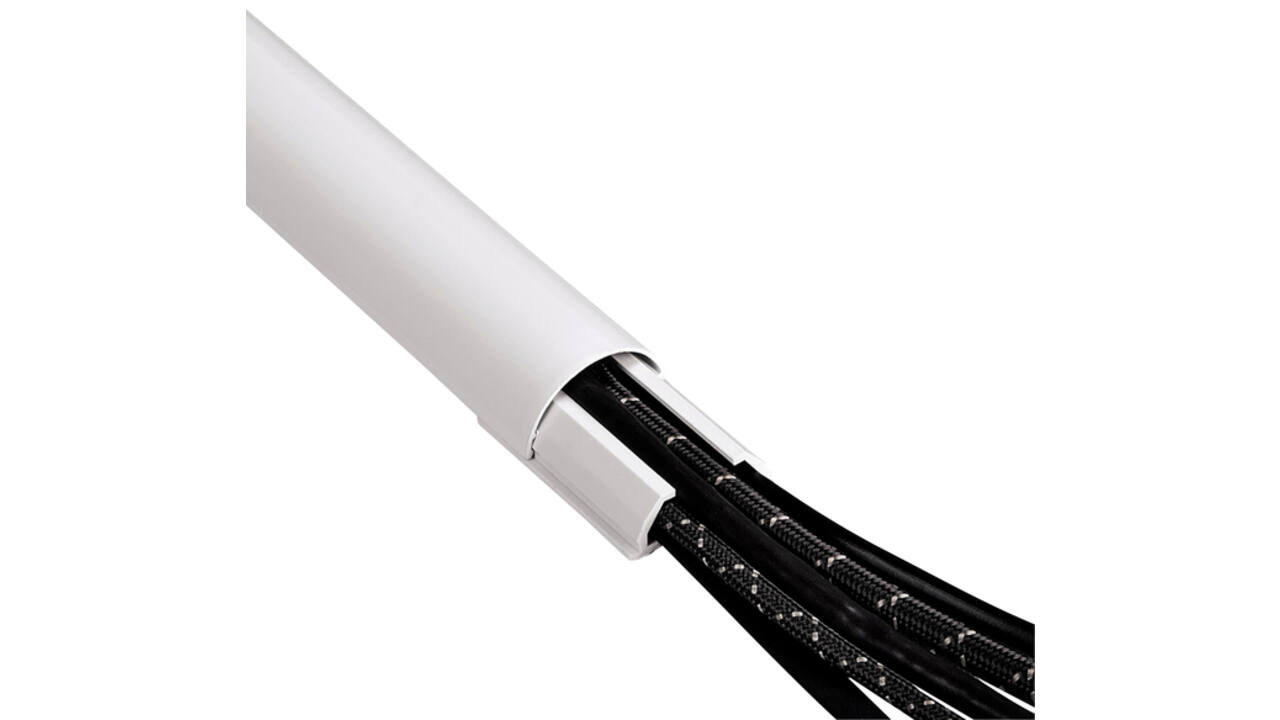 Kabelkanaal Hama halfrond 110/3,3/1,8 cm aluminium wit