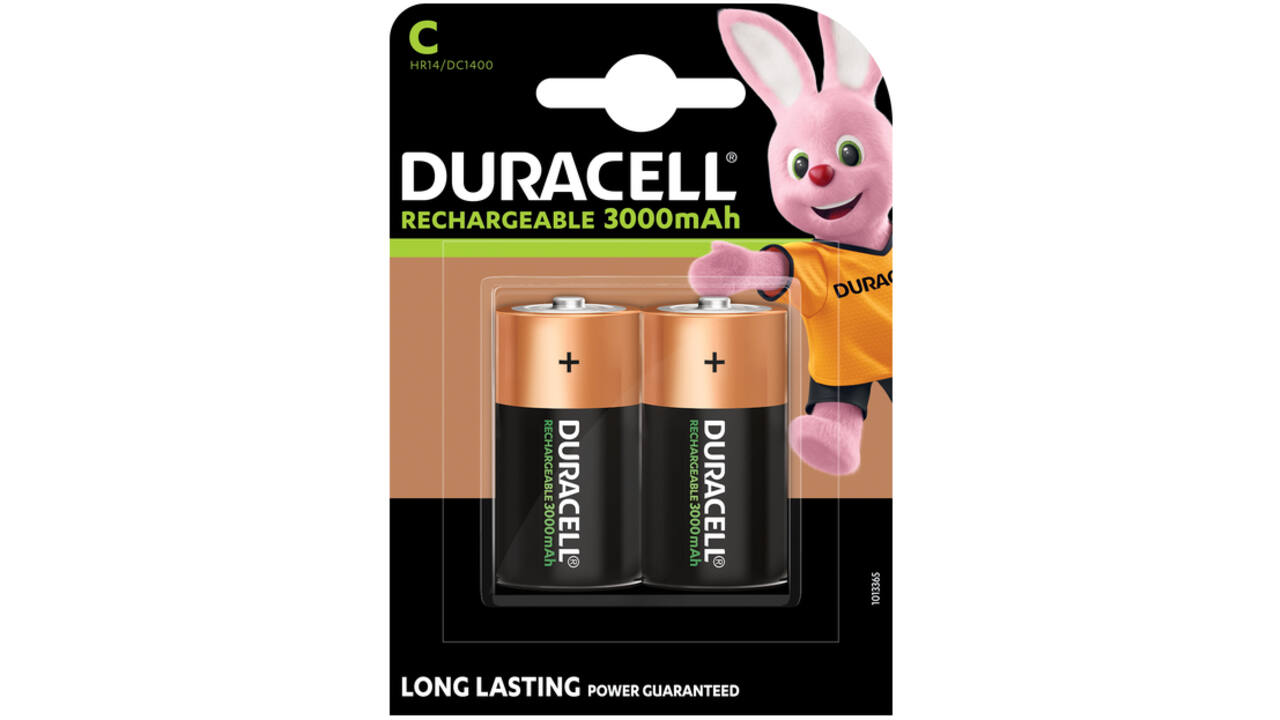 Batterij oplaadbaar Duracell 2xC 3000mAh Plus