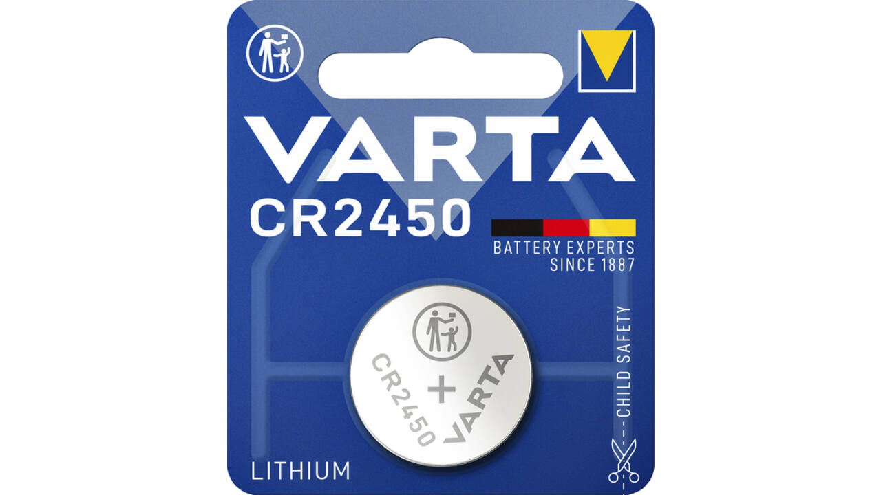 Batterij Varta knoopcel CR2450 lithium blister à 1stuk