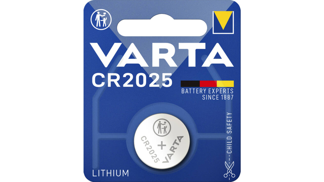 Batterij Varta knoopcel CR2025 lithium blister à 1stuk