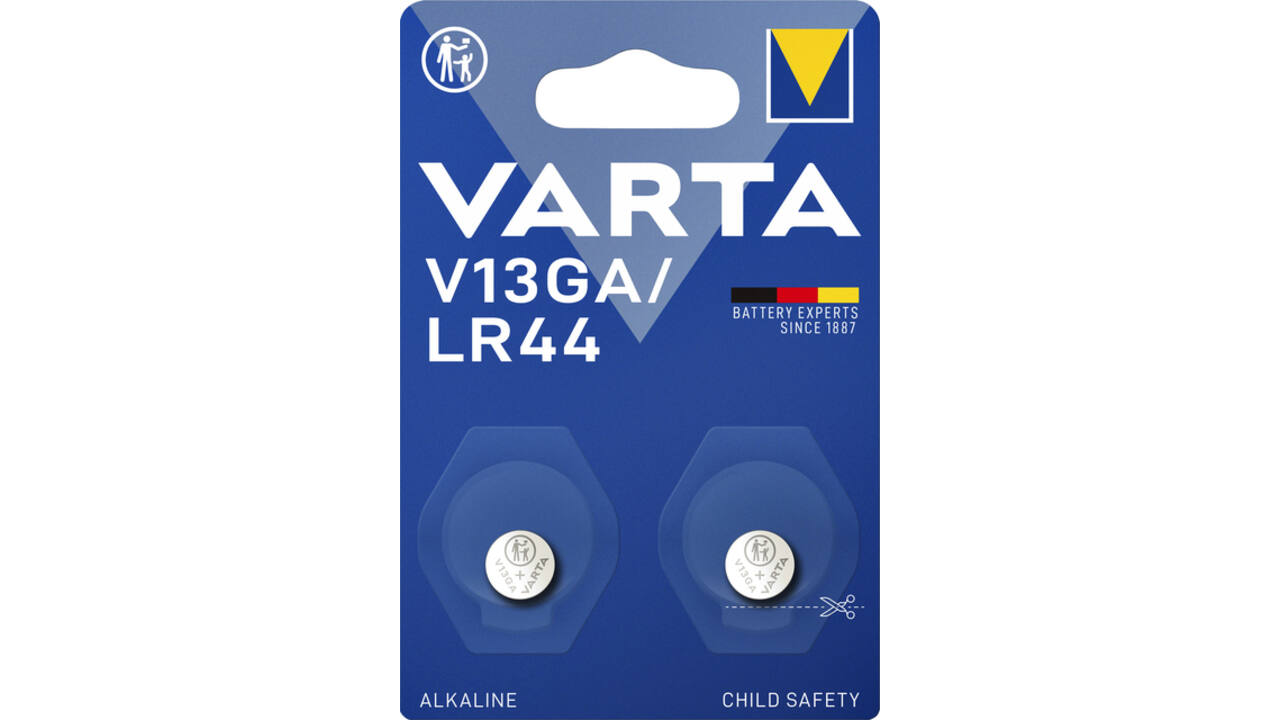 Batterij Varta knoopcel V13GA alkaline blister à 2stuk