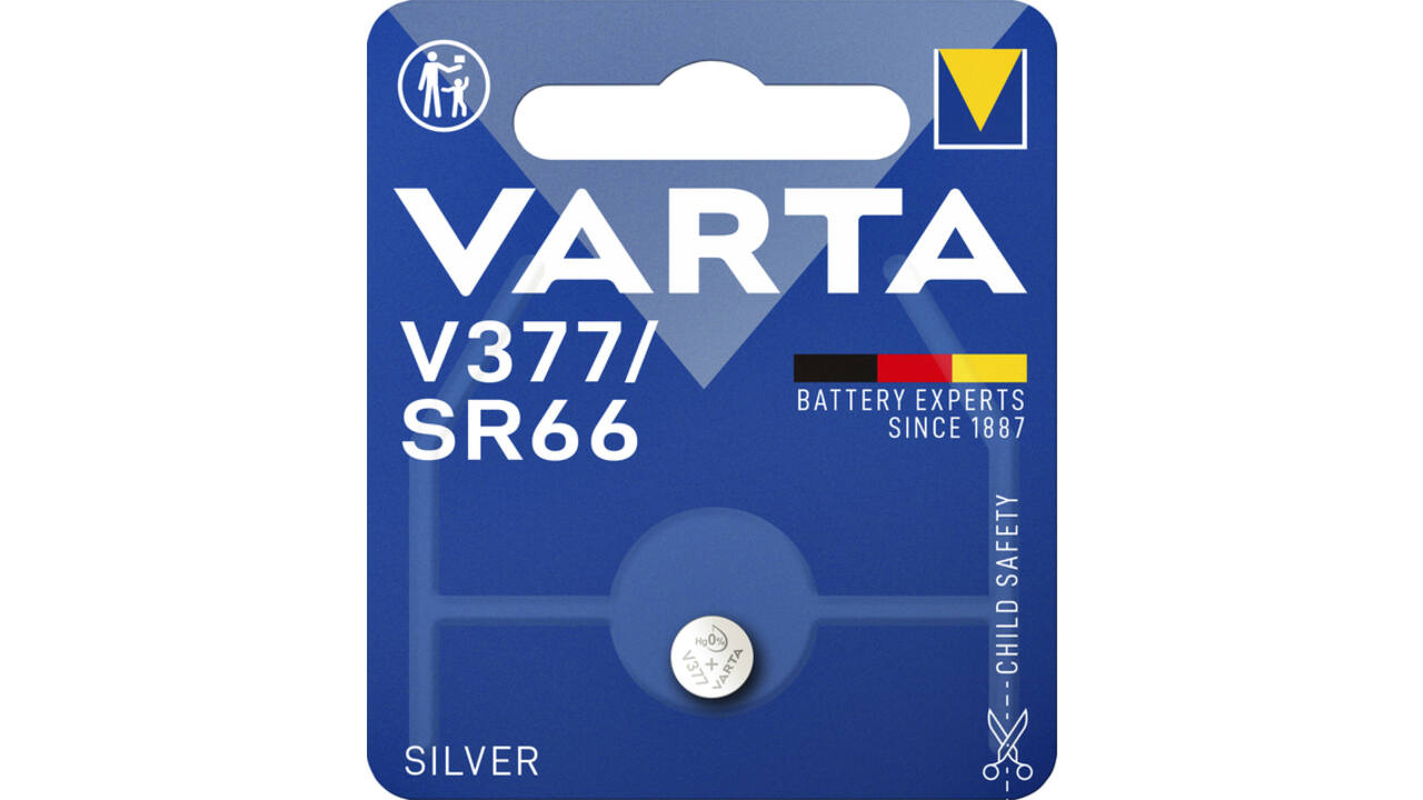 Batterij Varta knoopcel V377 horloge blister à 1stuk