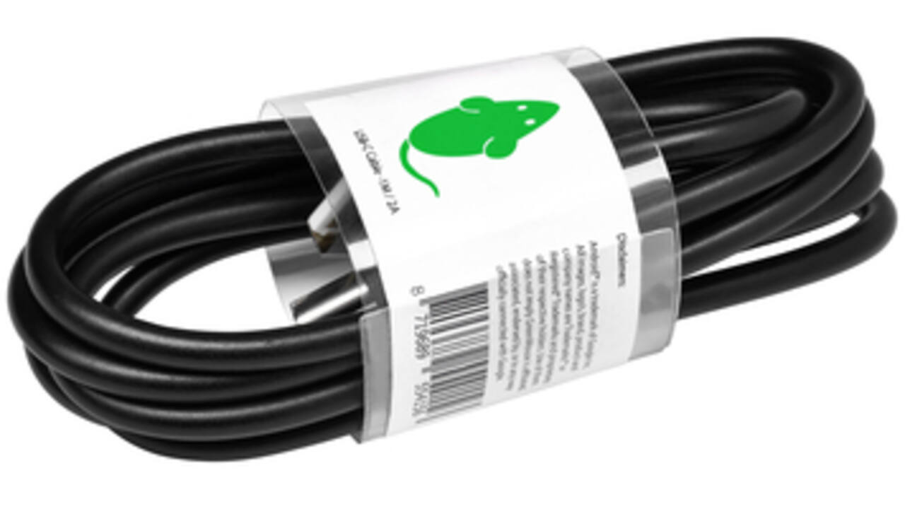 Kabel Green Mouse USB C-A 2.0 1 meter zwart