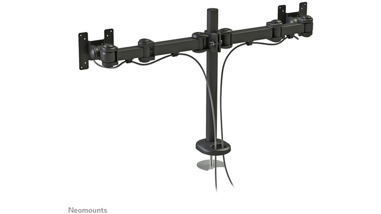 Monitorarm Neomounts D960DG doorvoerklem zwart