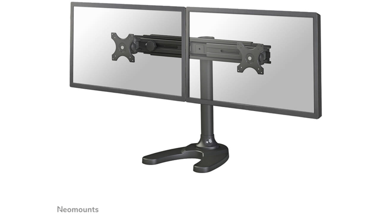 Monitorarm Neomounts D700DD 2x19-30" op voet zwart