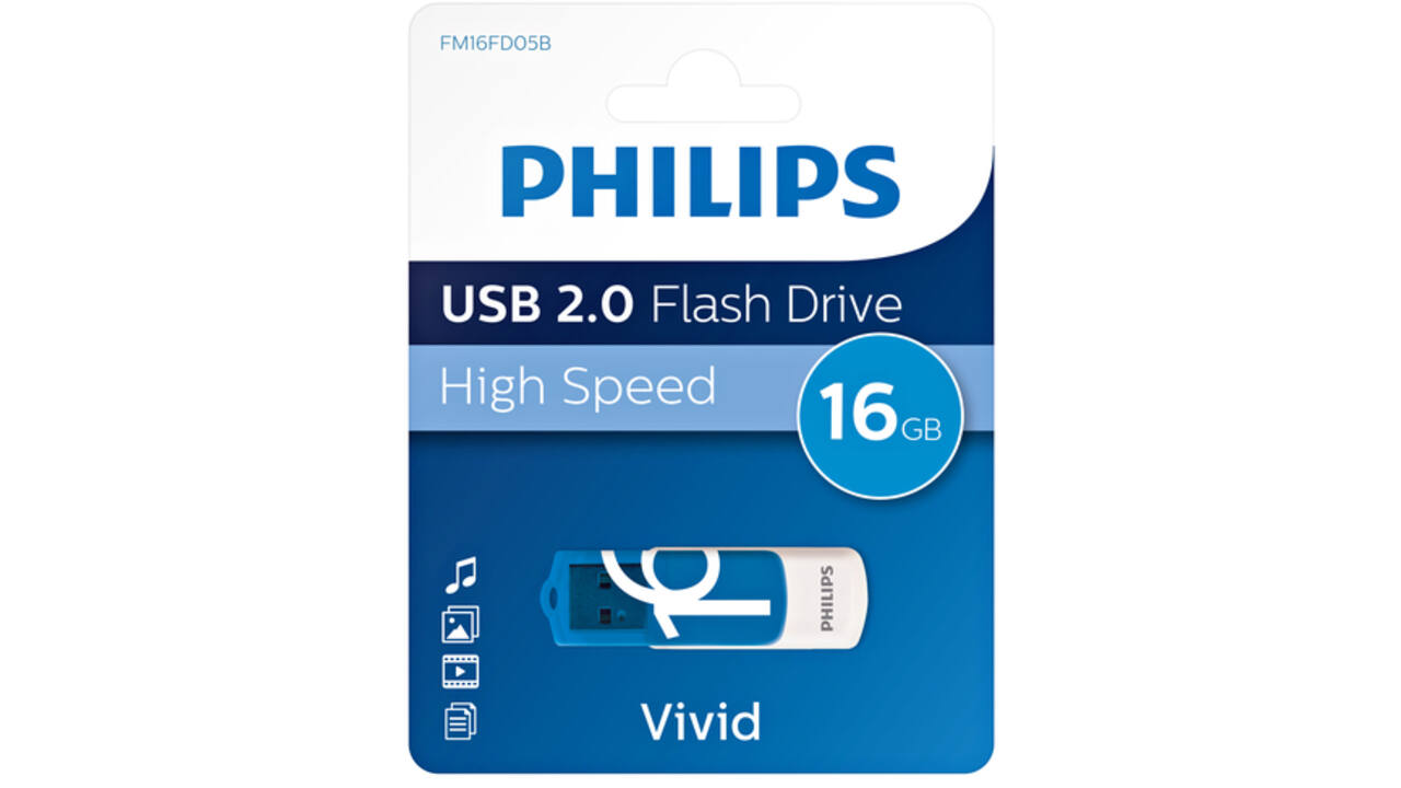 USB-stick 2.0 Philips Vivid Edition Ocean Blue 16GB