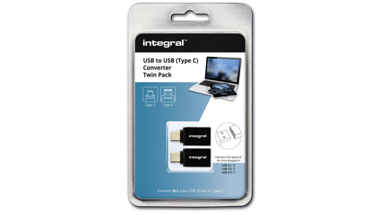 Adapter Integral 3.1 USB-A naar USB-C