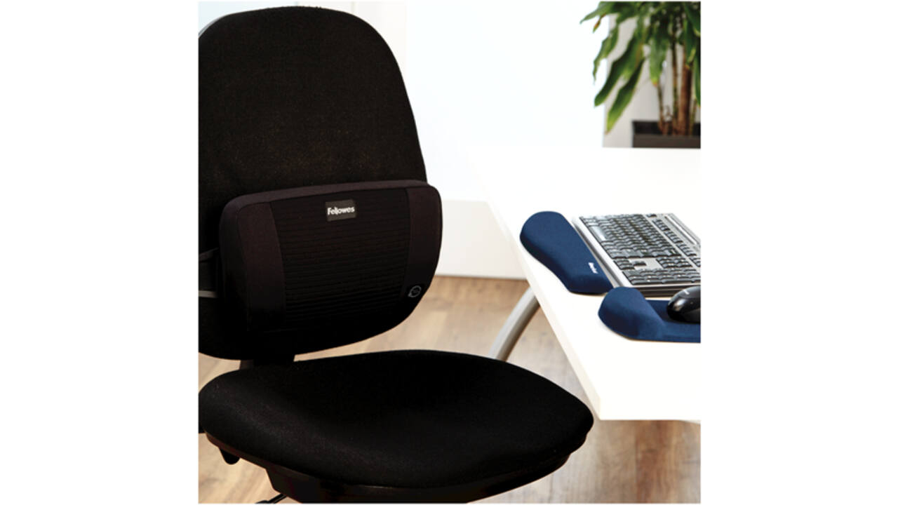 Polssteun Fellowes Plush Touch blauw