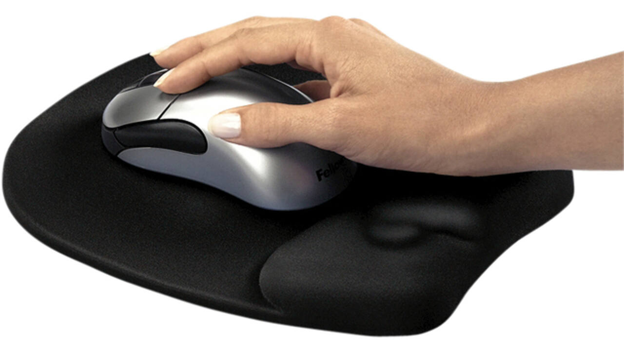 Muismat met polssteun Fellowes Memoryfoam zwart