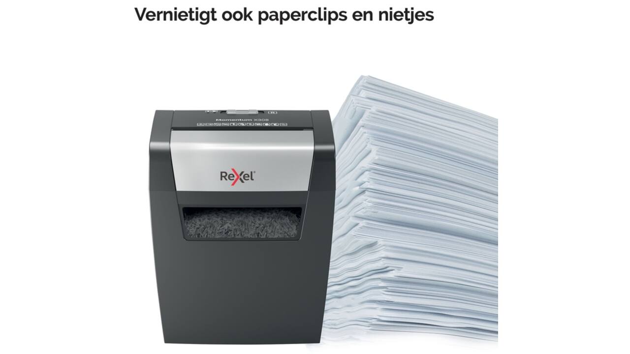 Papiervernietiger Rexel Momentum X308 snippers 5x42mm