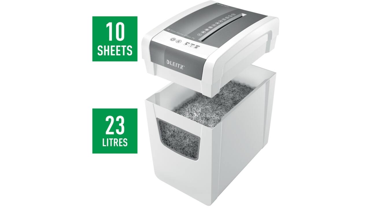Papiervernietiger Leitz IQ Slim Home Office P4 snippers 4x28mm