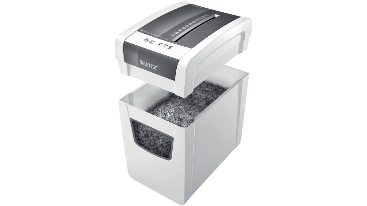 Papiervernietiger Leitz IQ Slim Home Office P4 snippers 4x28mm
