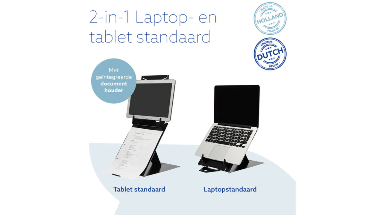 Laptopstandaard R-Go Riser DUO