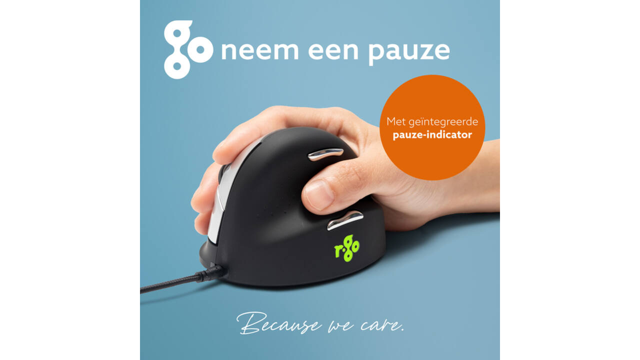Muis R-Go Ergonomisch HE Break Draad Rechts L