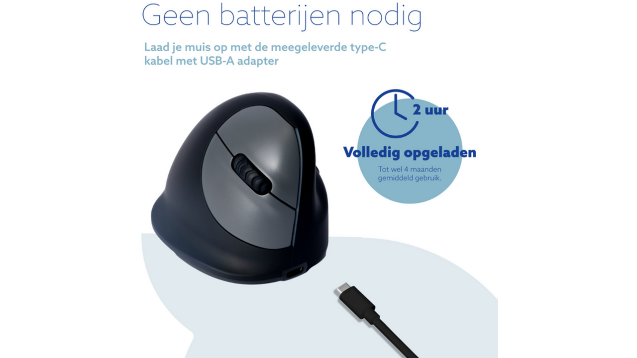 Muis R-Go Ergonomisch HE Break Wireless Rechts L