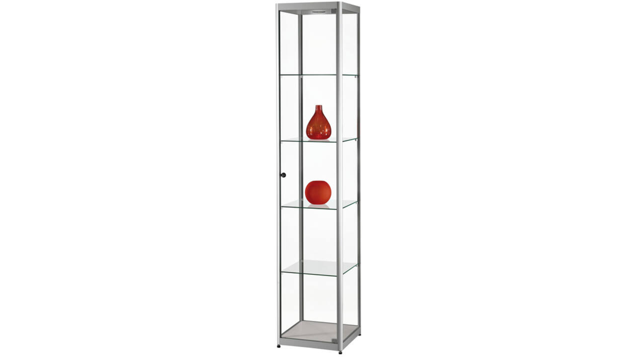 Vitrinekast SDB mpc-400 led zilver 400x400x2000mm