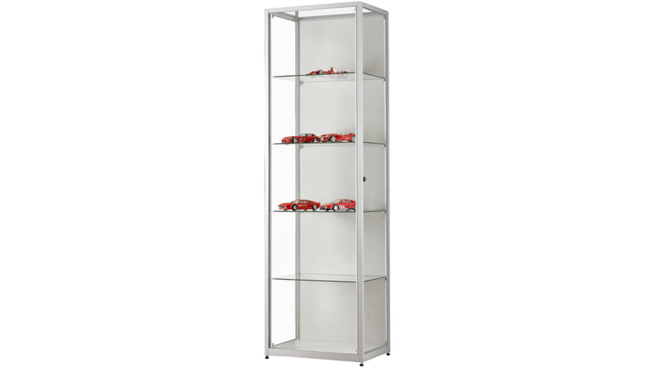 Vitrine SDB 111-600 zilver ledstrip 600x400x1984mm