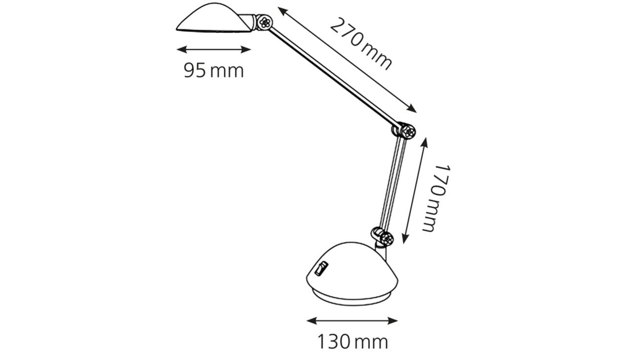 Bureaulamp Hansa led Space zilver