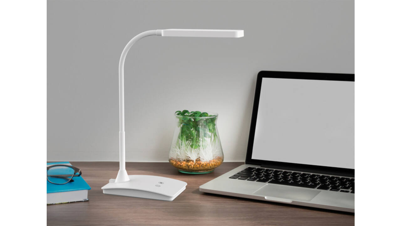 Bureaulamp MAUL Pearly LED voet dimbaar colour vario wit