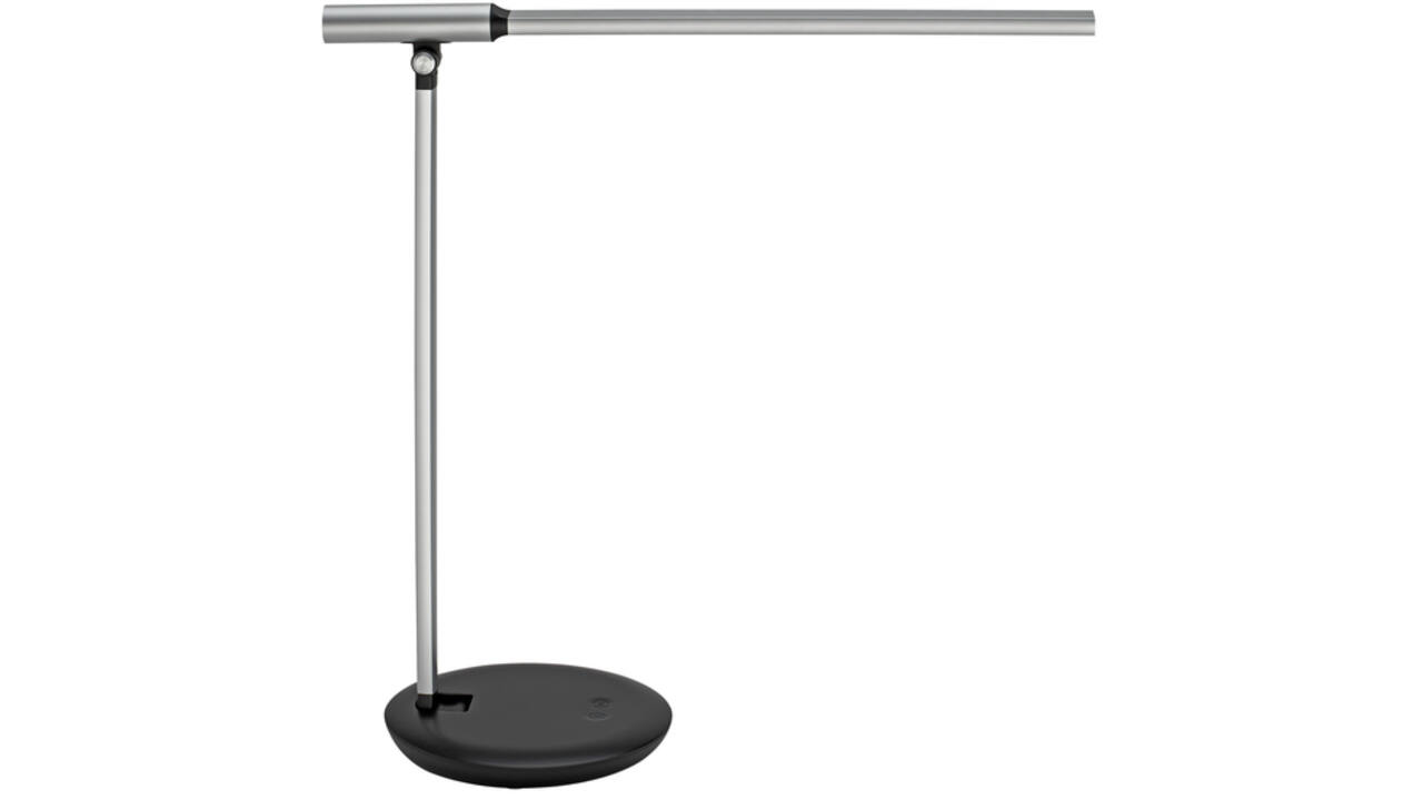 Bureaulamp MAUL Rubia LED voet dimbaar colour vario + usbpoort zilver