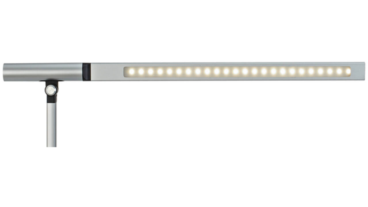 Bureaulamp MAUL Rubia LED voet dimbaar colour vario + usbpoort zilver